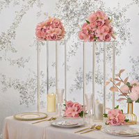 Support à fleurs carré en acrylique de haute qualité, décoration de table de mariage, présentoir transparent, centre de table de mariage BILLIVER ROMANTIC
