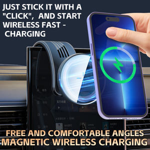 Высококачественное беспроводное автомобильное зарядное устройство 2-в-1 мощностью 15 Вт с быстрой зарядкой, вращением на 360 градусов, автоматическим креплением и держателем для телефона из АБС-пластика - Product Image 5