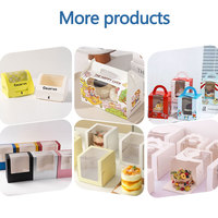Venta al por mayor de ventanas transparentes personalizadas para fiestas, cajas plegables para Postres, cajas de papel para pasteles, cajas para pasteles de panadería