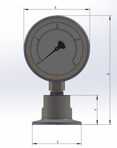 Nuevo diseño, venta al por mayor, manómetro Radial lleno de glicerina de alta capacidad Mbar - Product Image 6