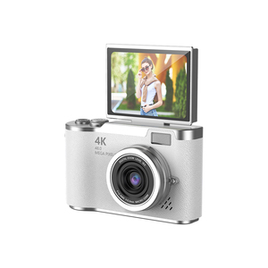 学生聚会圣诞礼物 4K MicroSD 50MP 单CCD数码相机 翻转屏入门级内置游戏儿童塑料相机 - Product Image 2