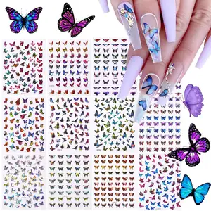 Наклейки-бабочки для ногтей