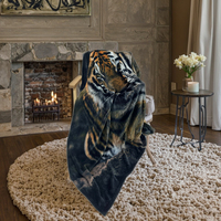 ZT Custom New Stylish Leichte atmungsaktive Sommer Nerz Tiger Print Quilt Decken wirft