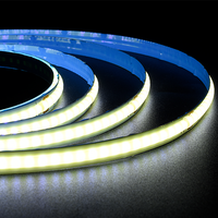 Bande LED haute tension AC220V 8mm 240 LED/m 10W/m 6000K Blanc froid CRI70 Ra70 Bande COB flexible Lumière linéaire