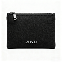 ZHYD dompet kulit wanita, grosir kanvas kartu kredit perubahan kecil ritsleting warna murni dompet panjang saku koin pemegang kartu uang