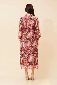 Minivestido bohemio con estampado de Paisley para mujer, con mangas cortas, cintura con cinturón y falda escalonada para vacaciones de verano - Product Image 2