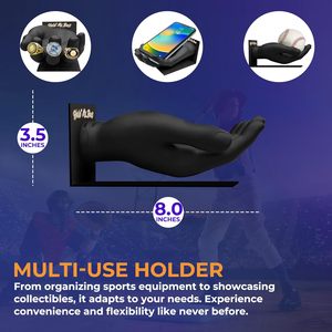 Hold My <b>Ball</b> Compact Durable Black Resin Sports Display Hand-Sculptured <b>Ball</b> Holder Stand for <b>Baseballs</b> Tennis Accessories - Product Image 2