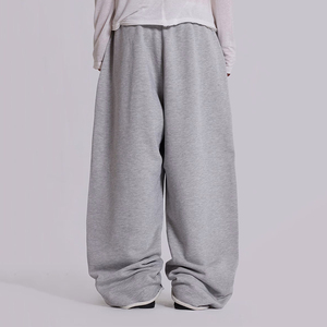 Pantaloni da <span class=keywords><strong>uomo</strong></span> all'ingrosso di cotone oversize grigio pantaloni larghi personalizzati 2025 nuovo Design alla moda pantaloni da <span class=keywords><strong>uomo</strong></span> - Product Image 2