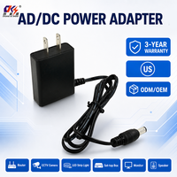 Adaptateur secteur AC-DC 12W personnalisable, prise murale US 12V 1A 24V 0.5A, directement de l'usine, pour éclairage LED et appareils électroménagers