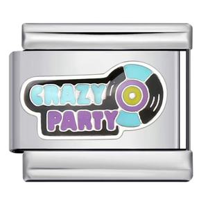 Italian Modular Stainless Steel Charm Bracelet Unisex Everyday Wear Heart Pattern Bezel Setting Jewelry - Product Image 3