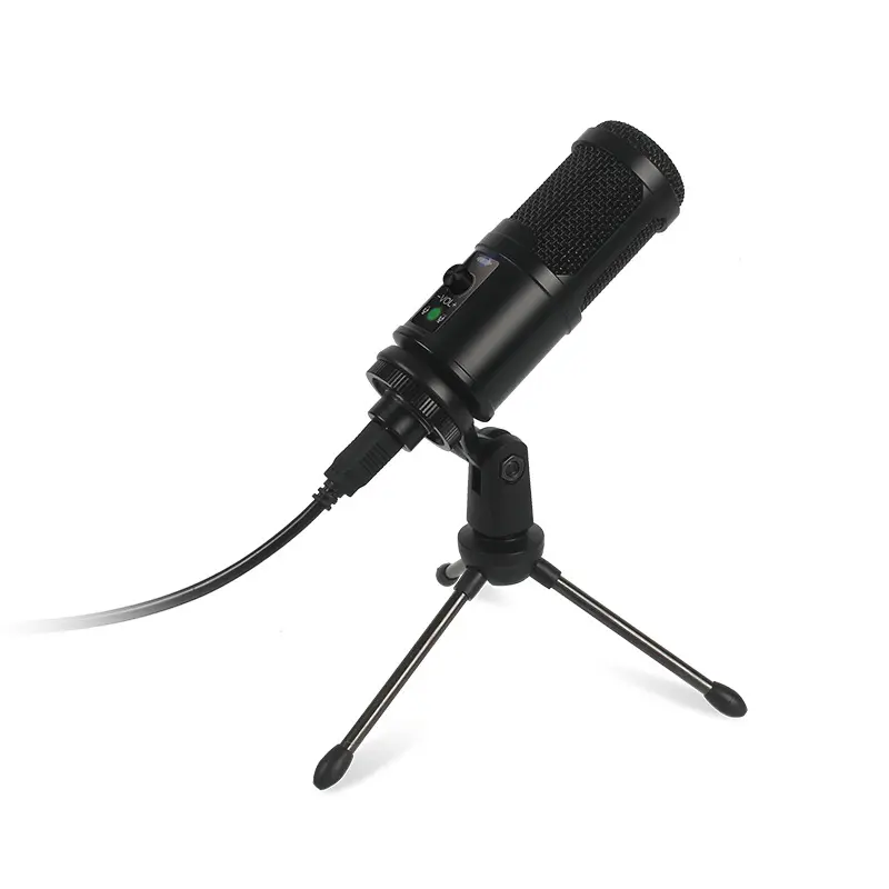 WSY Live Karaoke RGB Luz Grabación de voz USB Condensador Estudio Gaming Micrófono y accesorios sans fil Professionnel