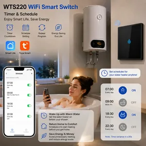Interruptor de Pared Inteligente para Calentador de Agua Wifi Tuya, Panel Táctil de Vidrio de 40A, Control Remoto por Voz, Compatible con Alexa y Google Home - Product Image 6