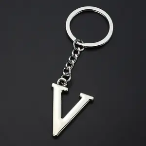迷你26字母定制金属钥匙圈，适用于情侣首字母钥匙链/钱包/背包/汽车钥匙圈吊坠