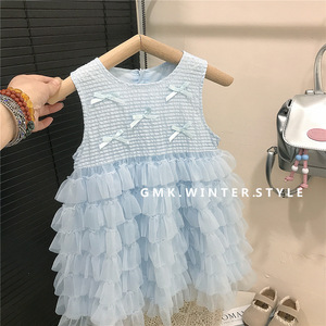 लड़कियों के लिए 2025 नई स्टाइलिश नई गर्मियों की राजकुमारी पोशाक सपाई केक ड्रेस फीता बेबी के लिए मिठाई औपचारिक पोशाक - Product Image 4