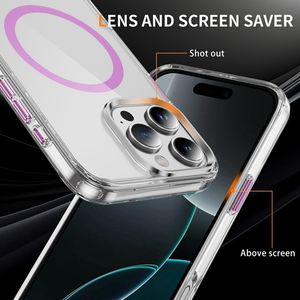 Étui de téléphone portable magnétique transparent en métal avec objectif <span class=keywords><strong>Hawkeye</strong></span> pour iPhone 11 12 13 14 15 16 17 Pro Max 17Air Anti-chute Housses de téléphone portables - Product Image 3