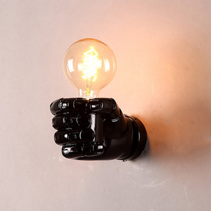 빈티지 수지 주먹 벽 램프 LED 전구 복도 조명 침실 거실 벽 조명 홀더 홈 장식 E27 - Product Image 6