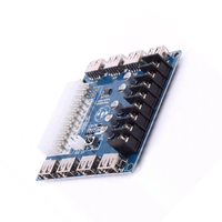 Carte adaptateur de distribution d'alimentation ATX 20/24 broches avec 8 ports USB 5V pour châssis d'ordinateur de bureau