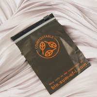 Logo personnalisé noir sac en plastique personnalisé zip-lock paquet sac poly-sacs pour vêtements