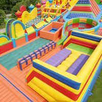 Nouveau château gonflable commercial en PVC aux couleurs vives, grand format, design indépendant, pour enfants
