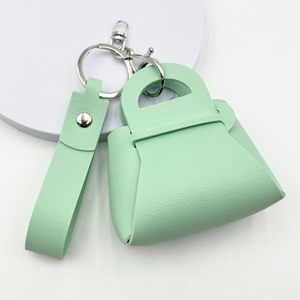 Monedero Pequeño de Cuero PU Estilo Ins, Color Caramelo, Bonito y Moderno, con Llavero, Unisex, Mini Cartera, Bolsa para Monedas, B-3980 - Product Image 3