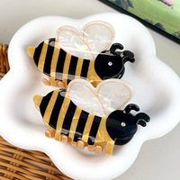 SHESHARES Pince à Cheveux Kawaii Mignonne en Acétate en Forme d'Abeille, Accessoire Créatif pour Cheveux en Forme d'Abeille Miel pour Femmes et Filles