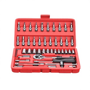 Mitsushi Metric Industrial Grade 46PCS Cr-V Steel DIY <b>Wrench</b> Set Adjustable Multi-Purpose Sockets Block Repair Kit OEM - Product Image 4