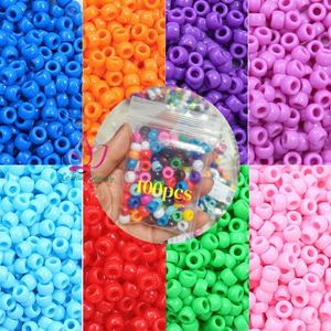 100 pièces perles acryliques 6x9mm perles <span class=keywords><strong>pour</strong></span> cheveux tresse grand trou entretoise perles <span class=keywords><strong>pour</strong></span> bricolage artisanat bijoux Bracelets faisant tresses accessoires - Product Image 1