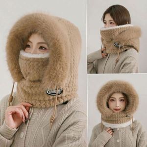 Winter Woman Neck Integrated Lei Feng Ear Protection Windproof Warm Thickened Bike Outdoor Casual Head <b>Hat</b> - Product Image 5