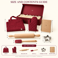 Kit Cadeau Pâtissier Personnalisé avec Logo, Incluant Tablier, Gant de Four, Rouleau à Pâtisserie, Spatule, Emporte-pièces, Carnet de Recettes – Fournisseur de Cadeaux d'Entreprise