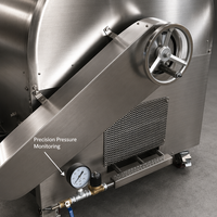 Tostador Rotatorio Continuo Comercial de Tambor de Acero Inoxidable para Cacao y Nueces, Equipo de Tostado para Línea de Procesamiento de Granos de Café y Anacardos