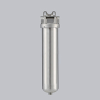Préfiltre à eau industriel pour toute la maison, en acier inoxydable, 20 pouces (20" x 2,5 "), avec cartouche de 40 microns