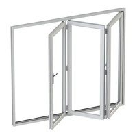 Ventana Plegable Horizontal Moderna de Aleación de Aluminio de Ángulo Amplio para Servicio de Alimentos en Cocinas, Cafeterías, Bares, Terrazas Exteriores y Espacios Sociales