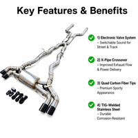 Système d'échappement Valvetronic pour BMW M5 F90 4.4T 2018-2023, échappement Catback en acier inoxydable, tuyau d'échappement de haute qualité