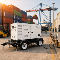 Générateur mobile Cummins 180 KVA, diesel 144 KW, type remorquable, générateurs diesel sans balais, générateur refroidi par eau