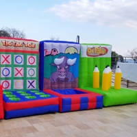 Lilytoys Jeux gonflables de carnaval 4 en 1 pour enfants et adultes en promotion pour activités de team building ou événements en plein air