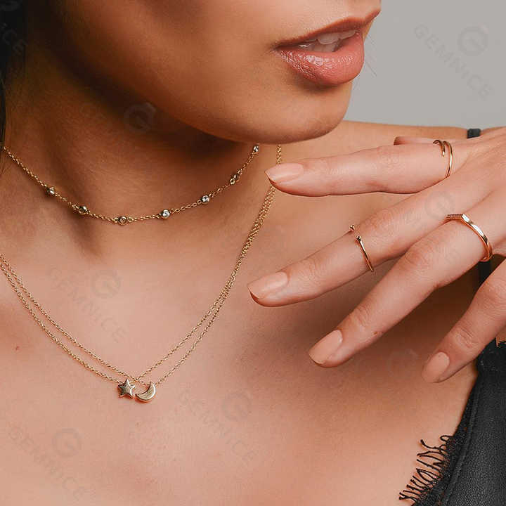 ミニマリストジュエリークラシック人気18Kゴールド90年代ベゼル  