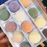 Boîte d'emballage coulissante rose personnalisée pour gâteaux mochi japonais et truffes, avec séparateurs, pour l'emballage de mochi - Vente en gros