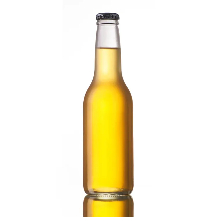 Wholesale Newest Amber Green Beer Glass Bottle With Crown Cap Beer Bottle 330 Ml 500 Ml 650 Ml