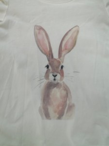 <span class=keywords><strong>Felpa</strong></span> ecologica autunnale in cotone a manica corta da ragazza graziosa cravatta a tema foresta con motivo arricciato sfondo bianco - Product Image 4