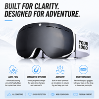 HUBO 181B lunettes de ski de sport personnalisées à la mode gris rouge cadre en TPU verre polarisé conçu Googles lunettes de neige