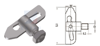 Goupille de positionnement fixe à ressort zinguée, goupille de verrouillage de porte de remorque de camion robuste pour véhicule utilitaire, remorque fermée