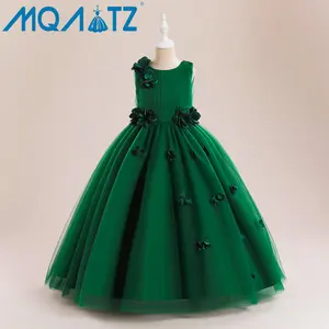 MQATZ Children's Performance Fancy Party Dress Frock Design Tulle Flower Dresses For Girl LP-509