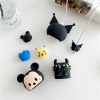 Nuevo Juego de Fundas de Silicona 2 en 1 para Cable de Carga con Diseño de Dibujos Animados para iPhone 20W