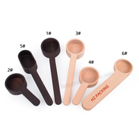Cuillère à grains de café bois de noyer expresso café cuillère à mesurer en bois cuillère doseuse haricots thé sucre café accessoires