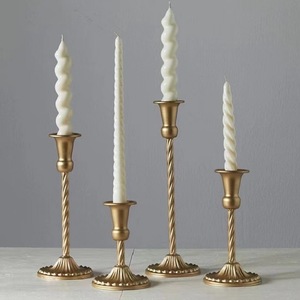 Gold Tall Candle Holder Set Iron <b>Candlestick</b> Ornament Wedding Centerpiece Table Decorations - Product Image 1