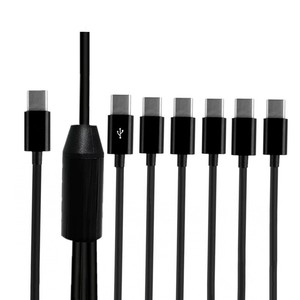 Cable Adaptador <span class=keywords><strong>USB</strong></span> Tipo-C Macho a <span class=keywords><strong>6</strong></span> <span class=keywords><strong>Micro</strong></span> <span class=keywords><strong>USB</strong></span> de 5 Pines Macho, Divisor en Y, Sincronización de Datos y Carga, con Blindaje Trenzado, para Teléfono Móvil - Product Image 3