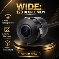 Caméra de recul noire CCD 120 degrés grand angle DC 12V pour voiture