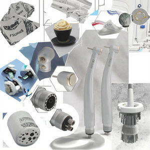 Turbina Dental LED de Alta Velocidad con Botón de Presión, 3 Chorros de Agua, 2/4 Orificios, Metálica, Colorida, de Alta Calidad, Modelo ND-5l de Creative Surgical - Product Image 3