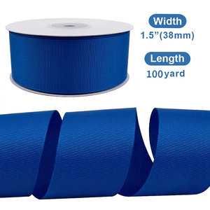 Cinta de Grosgrain Azul de Primera Calidad de 1.5 Pulgadas para Boutiques, Panaderías y Organizadores de Eventos - Product Image 4