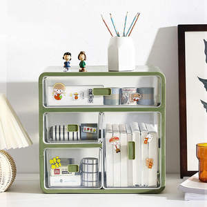 Hộ gia đình văn phòng tủ nhựa PP Máy tính để bàn trang điểm mỹ phẩm ngăn kéo container tổ chức Lưu trữ hộp thùng đặt nhiều lớp - Product Image 6